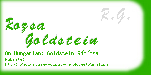 rozsa goldstein business card